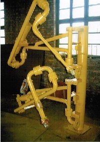 河北石家莊客戶定制采購(gòu)的一批AL2543型汽車底部裝卸臂鶴管，已發(fā)往使用現(xiàn)場(chǎng)(1)